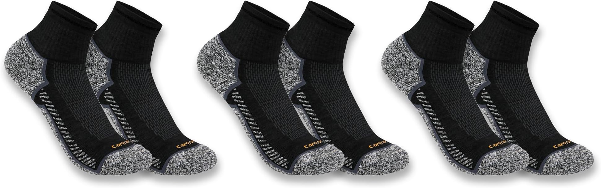 SQ5283-M Force Midweight Quarter Sock 3 Pack