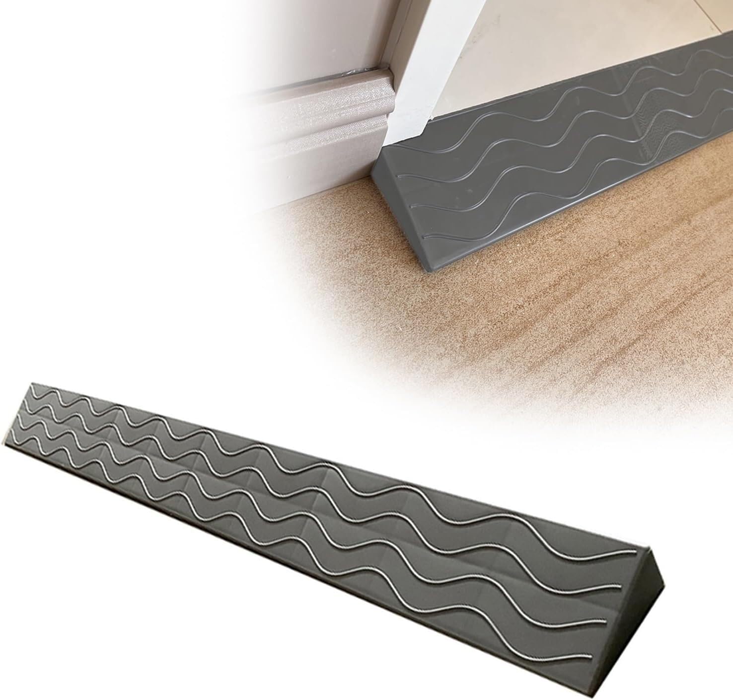 Schody rampowe Podjazd progowy, podjazd dla wózków inwalidzkich, lekka plastikowa rampa krawężnikowa do użytku domowego(8 * 2.5cm/3 * 1in)