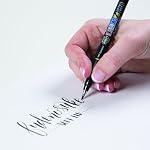 Tombow Fudenosuke Brush Pen for Lettering Calligraphy, Black, Soft Tip (GCD-112) - Pack of 3