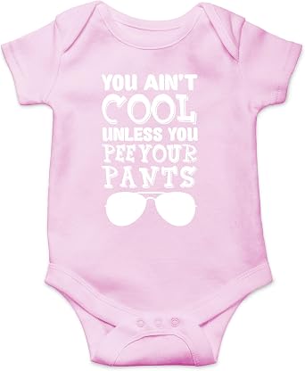 AW Fashions You Aint Cool Unless You Pee Your Pants Baby Bodysuit Funny Cute Newborn Romper Boys Clothing