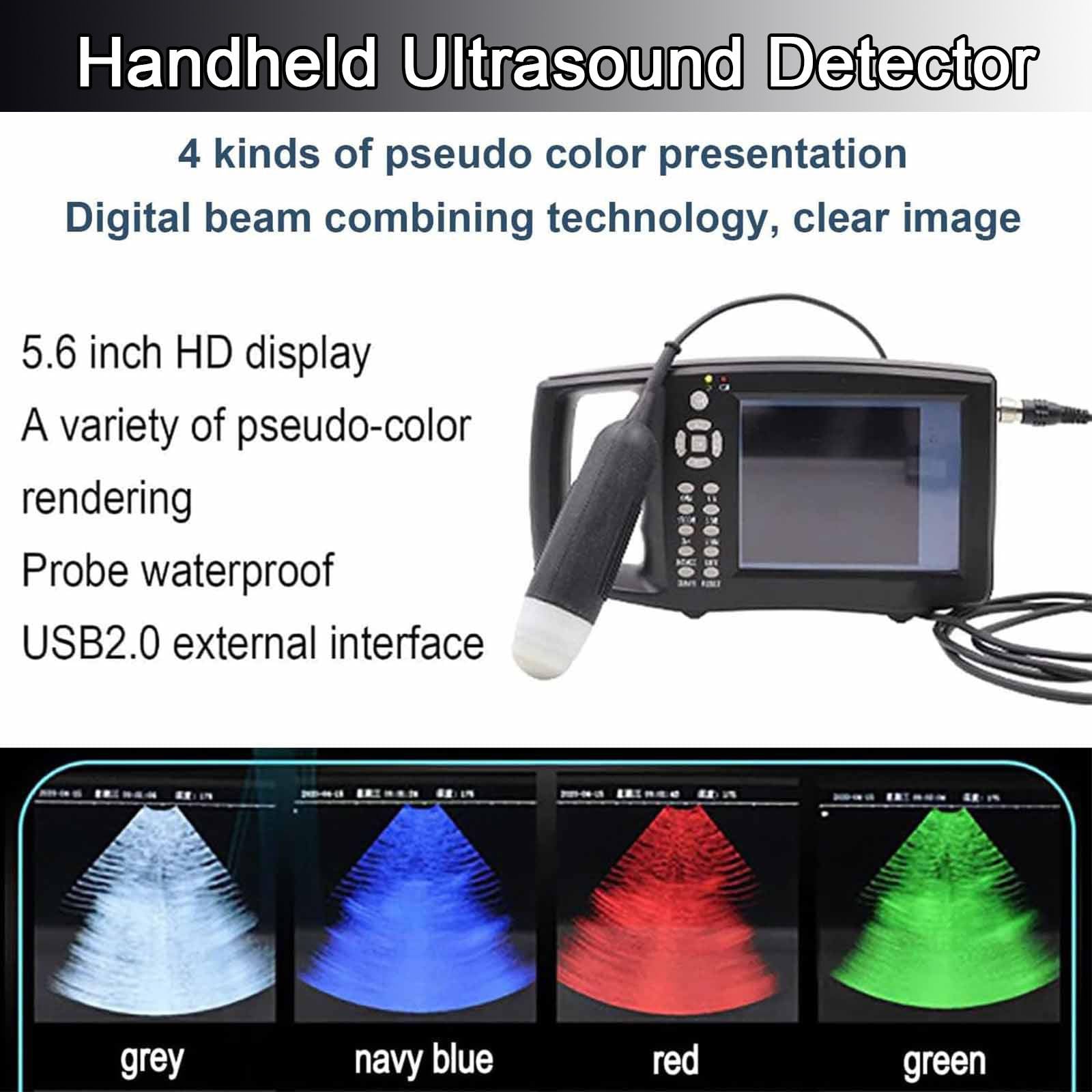 PixCy Scanner à Ultrasons Vétérinaire Portable Echographie Appareil Grossesse Machine à Ultrasons Vétérinaire avec Sonde 3,5 MHz,écran Couleur Tft 5,6 Pouces,pour Porcs Et Moutons