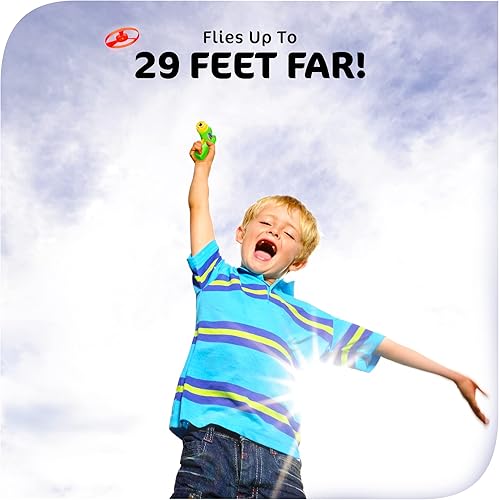 Miniatura 4 de Srenta Paquete de 12 juguetes voladores Disparadores de discos para niños, juguete interactivo para atrapar gatos, juguete giratorio de platillo