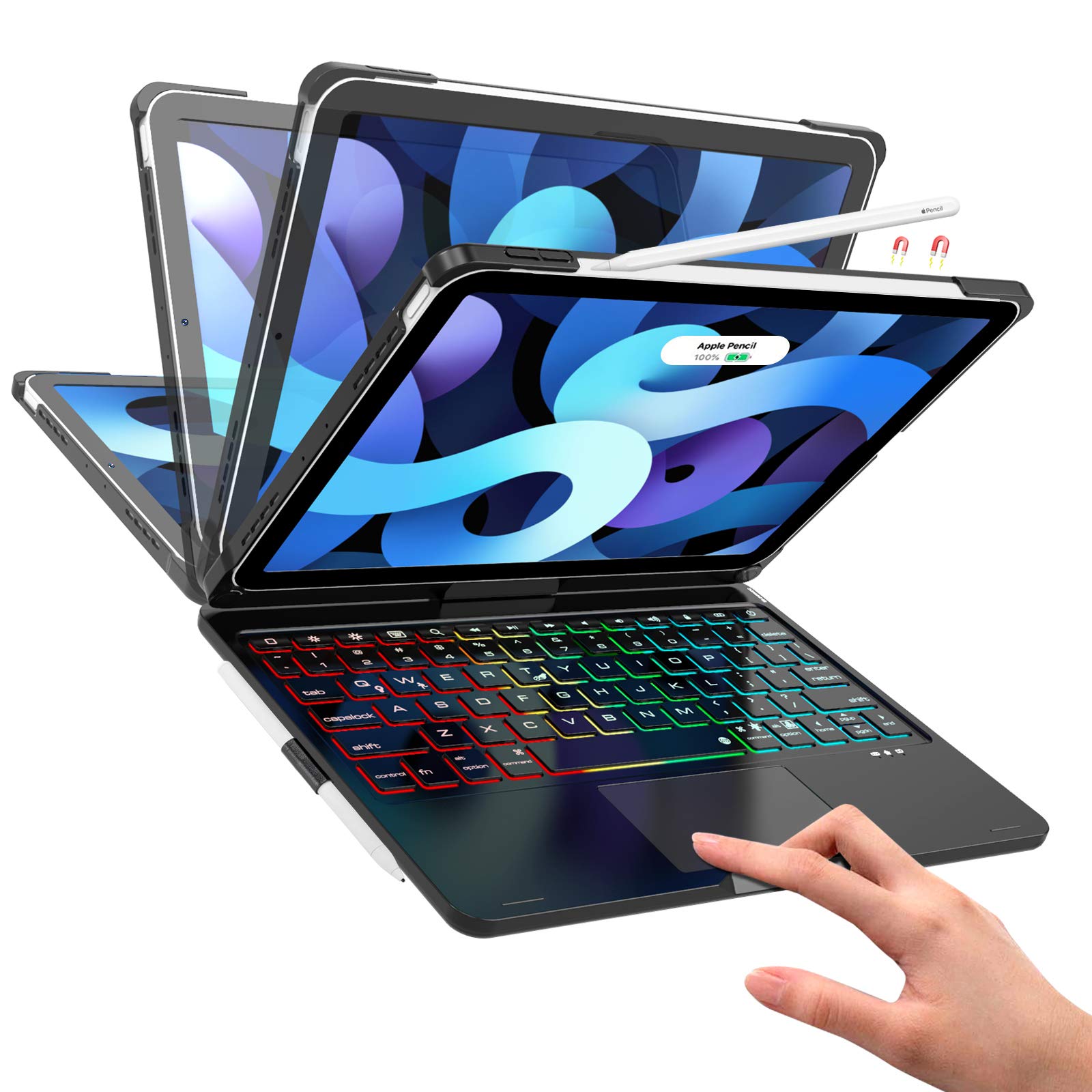 Buy IPad Air 4th Generation 10 9 Keyboard Case With Touchpad Boriyuan
