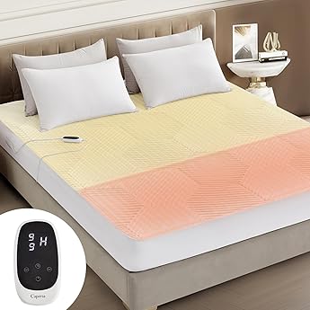 Serta Waterproof Heated Mattress Pad - Electric Bed Warmer with 10 Heat Settings, Auto Shut Off Timer, ETL Certified Electric Mattress Pad, Elastic Deep Pocket, Machine Washable, White Full