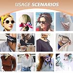 10PCS Women's Square Silky Scarf Satin Scarf Multipurpose Fashion Printed Small Satin Scarf Handkerchiefs Neckerchief Shawl Head Scarf (Random Colour)