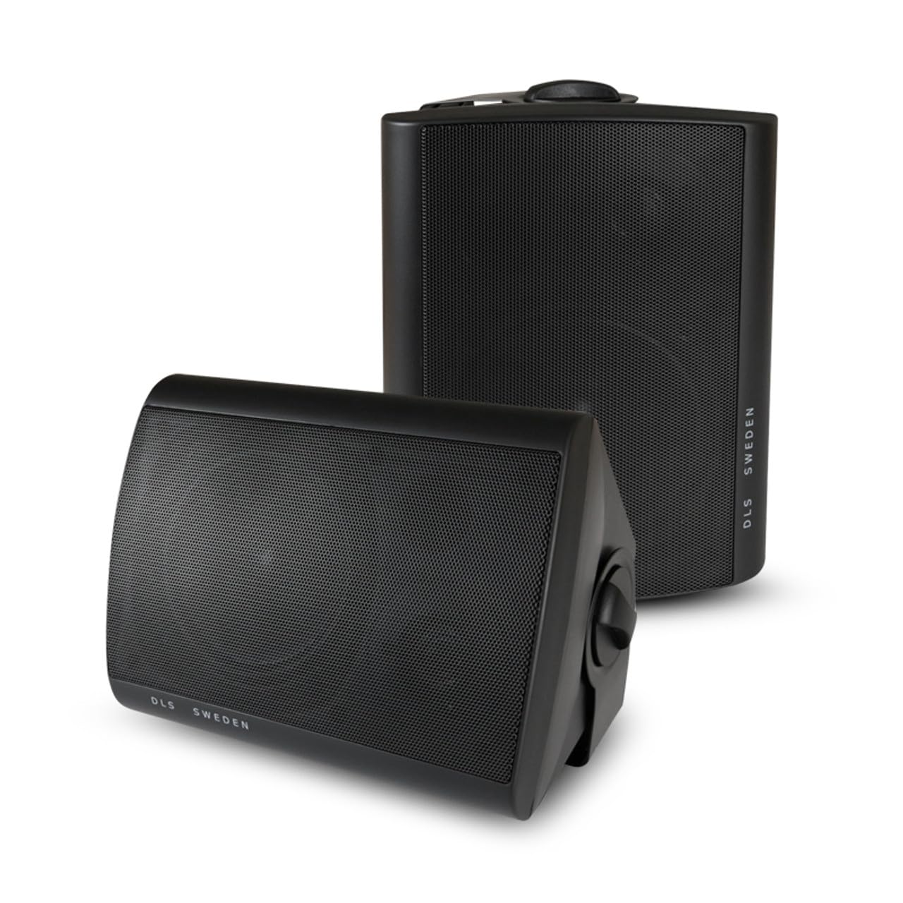 DLS MB5i Black – Altavoces de Exterior 2 Vías (Pareja), Woofer 5,25" + Tweeter 20 mm, 160W Máx., Soporte de Pared Incluido, Resistentes a la Intemperie, Sonido Potente y Equilibrado.