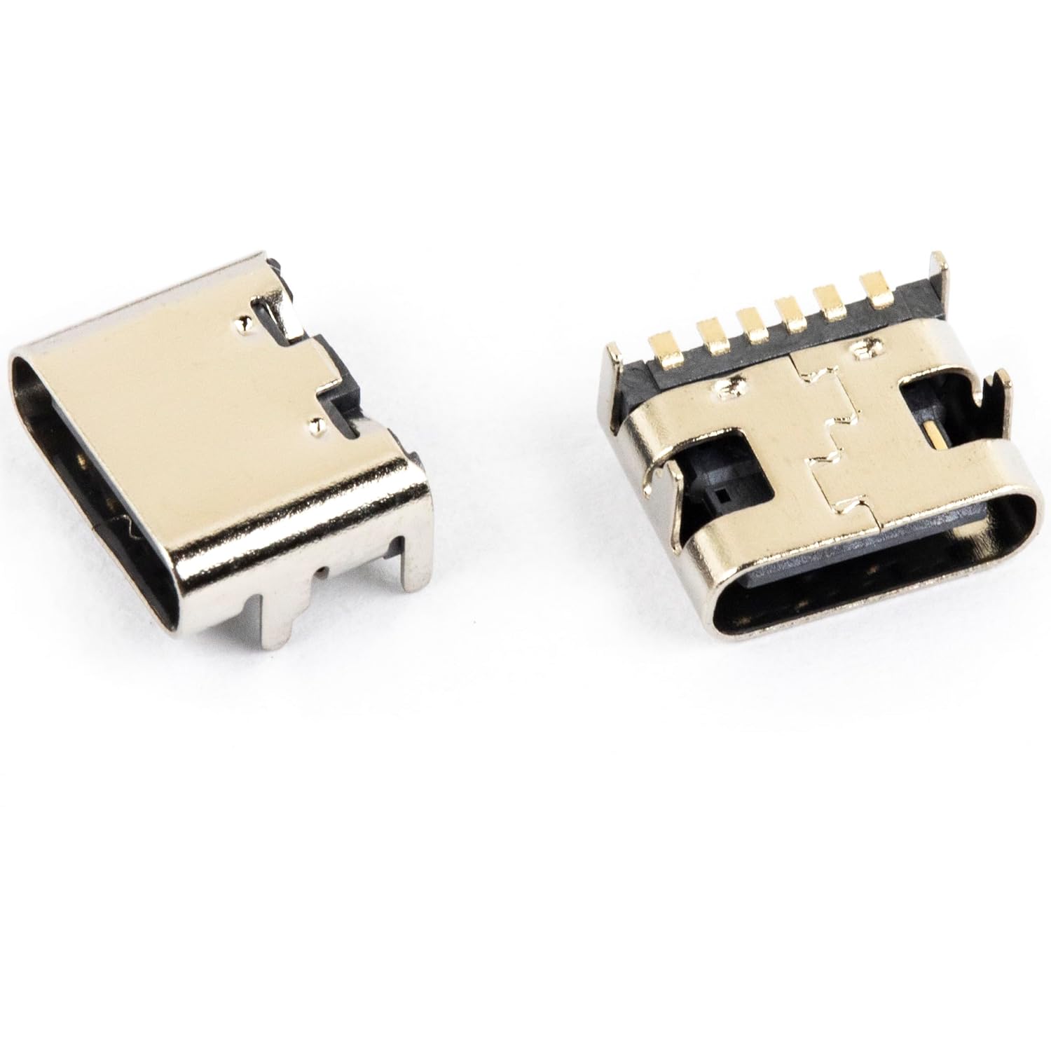 USB 3.1 Type C Connector 6Pins Female Plug Socket for Circuit Boards PCB Board Digital Devices (Pack of 20)