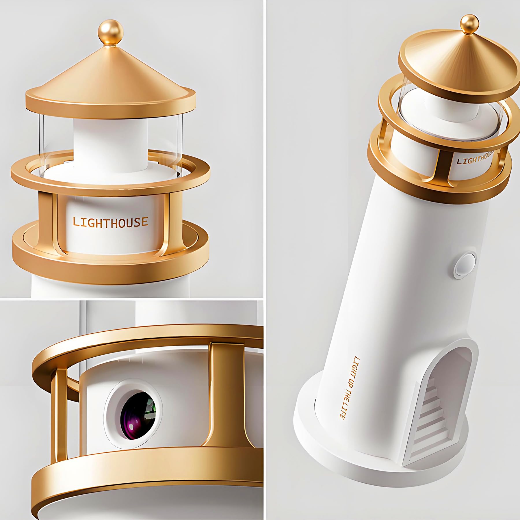 Lampada faro con proiezione lunare, batteria integrata da 2400 mAh, ricaricabile tramite USB, telecomando, lampada da comodino a LED, luce notturna senza fili, decorazione per la stanza per adulti e
