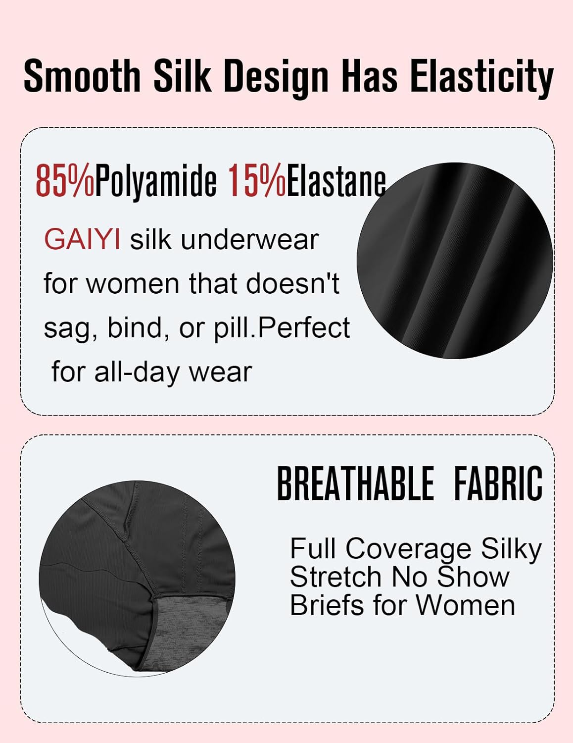 4Pack Women's High Waisted Underwear Moderate Tummy Control Shapewear Panties Stretch Lace Briefs for Women - Image 5