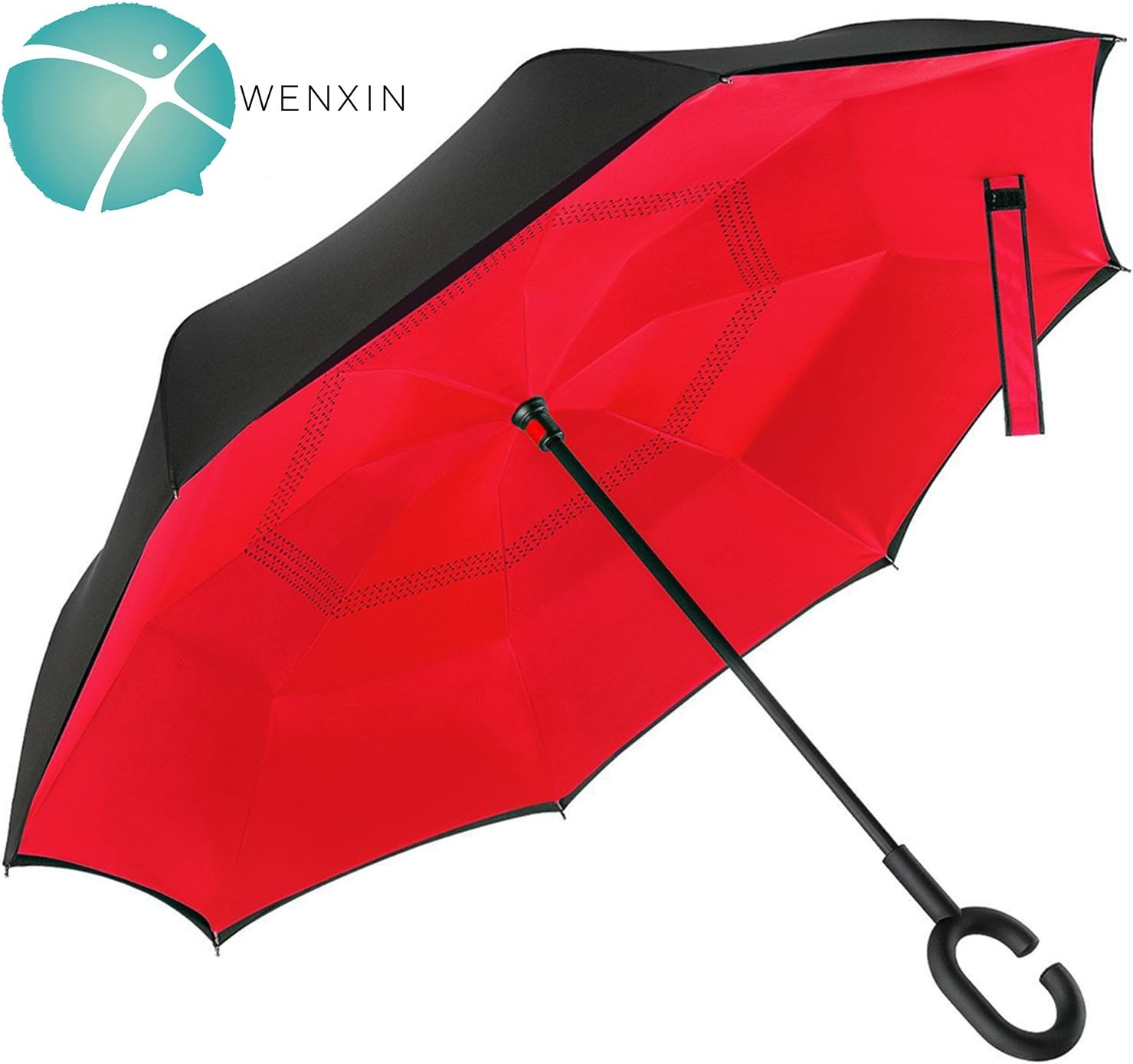 Double Layer Inverted umbrella,Cars Reverse unbrella, Windproof Uv protection Umbrellas,C - Shaped Hands Free Handle, Self Standing, big ,dried very fast, takes up less space