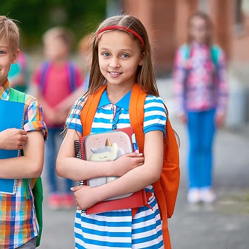 Miniatura 7 de Estuche de unicornio para niñas, estuche de lápices de EVA 3D, caja de lápices de gran capacidad con doble cremallera, caja de lápices para niños y