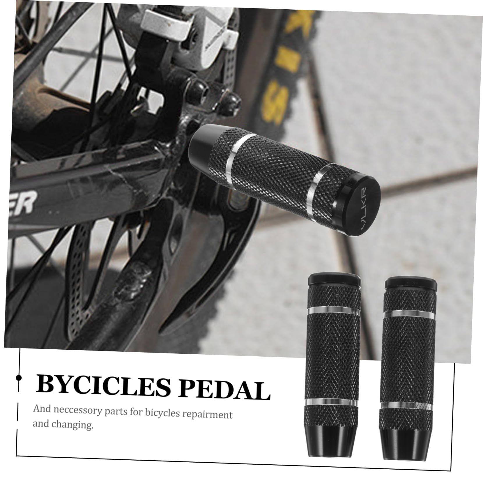 GRIRIW 2pcs Stainless Steel Bicycle Pedals Pegs for Rear Axle Durable and Sturdy Design for Mountain and Standard Present for Outdoor Cycling Enthusiasts