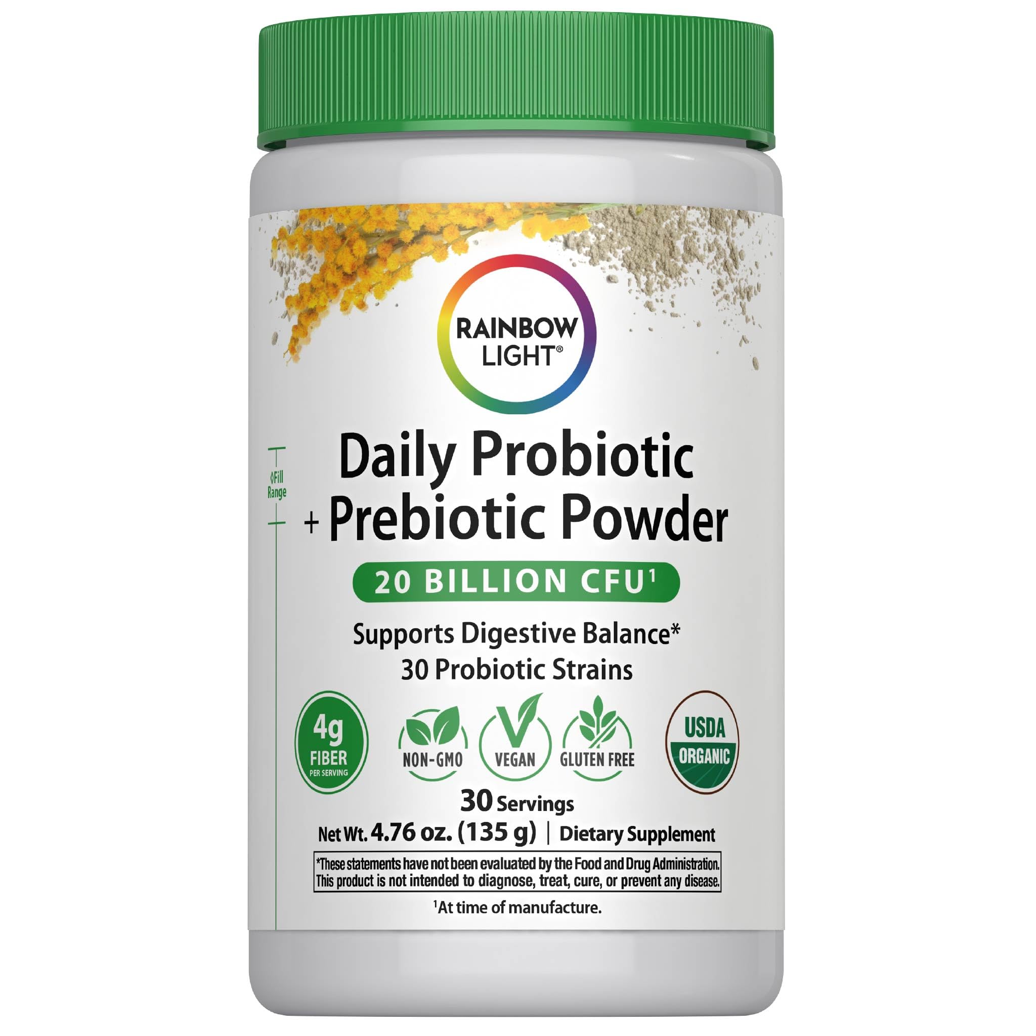 Rainbow Light Daily Probiotic & Prebiotic Powder 20 Billion CFU | 4.76 oz