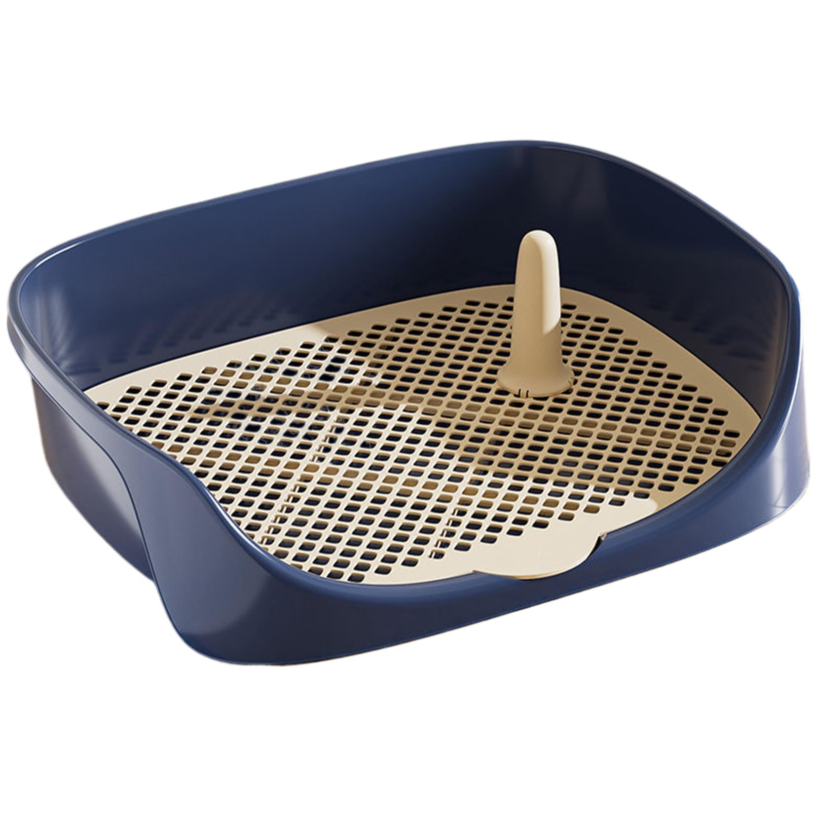 Caja de arena para perros de 15.8x11.8x4.3 pulgadas con soporte de plástico para almohadillas