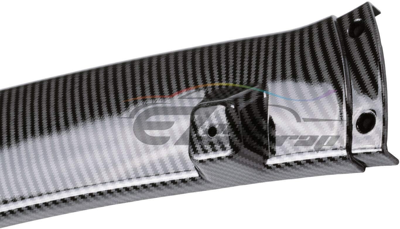 EZAUTO WRAP 3PCS Carbon Fiber Style Black Front Bumper Lip Body Kit Spoiler Splitter Compatible with Mazda 6 Atenza 2014 2015 2016 2017 2018