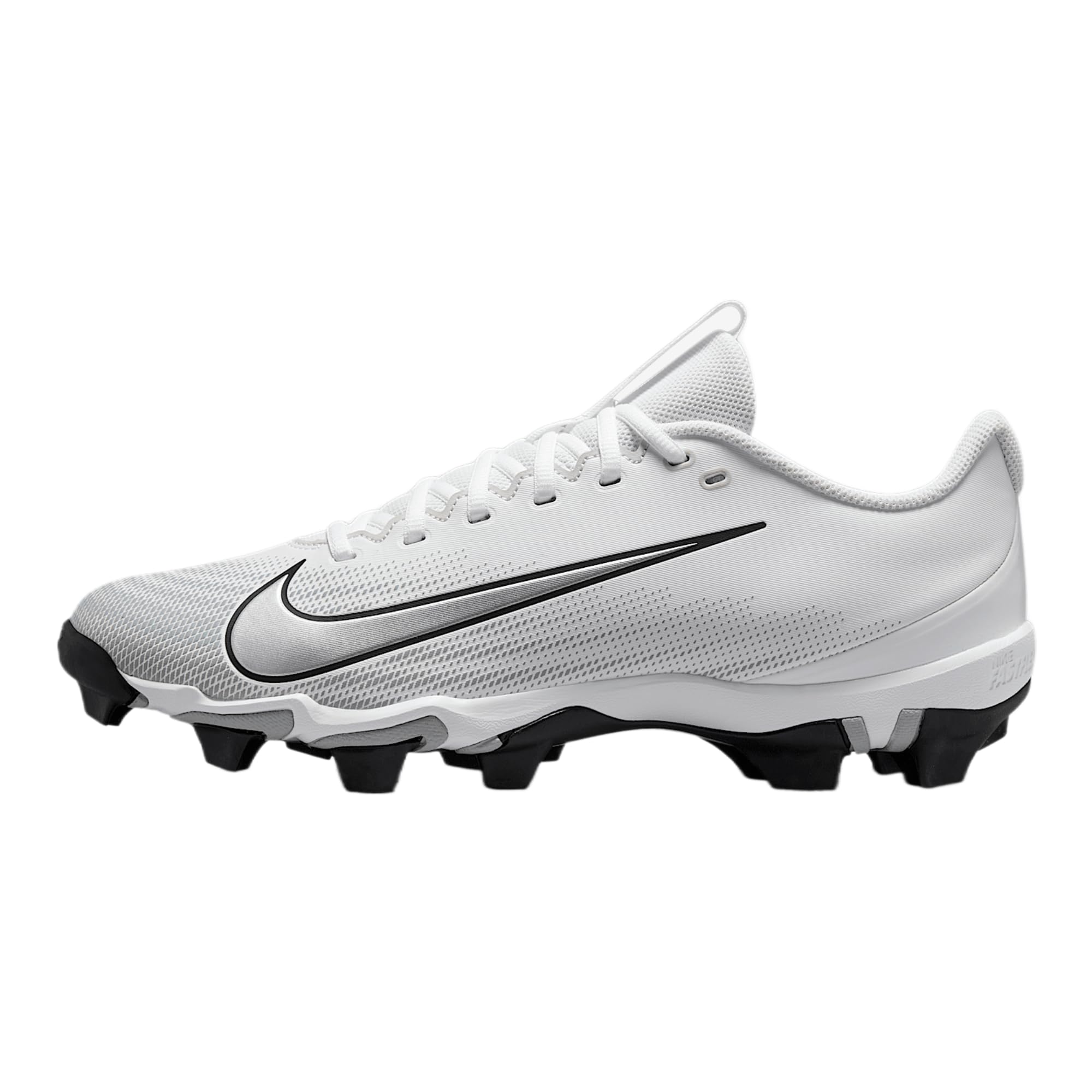 Nike Vapor Shark 3 Football Cleats (FB3304-100, White/Wolf Grey/Black/Metallic Silver) Size 7