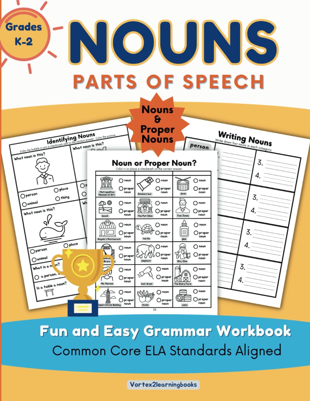 Nouns: Parts Of Speech - Fun and Easy Grammar Workbook: Common Core ELA Standards Aligned (Parts of Speech Workbooks)