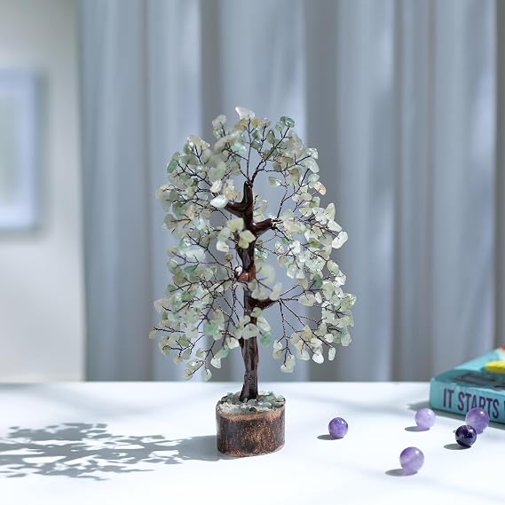 PYOR Green Jade, Gem Tree, Jade Stone Bonsai Tree of Life Decor, Reiki Gifts, Home Decor Gift, Jade Chakra Stone, Crystal Gifts, Green Crystal, Feng Shui, Meditation Stones