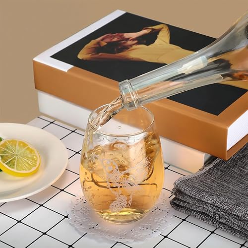 Miniatura 9 de Geiserailie Copas de vino sin tallo de colibrí, vidrio sin tallo, rama de Navidad, taza de té, exquisitos regalos para mujeres, amigos, hombres,