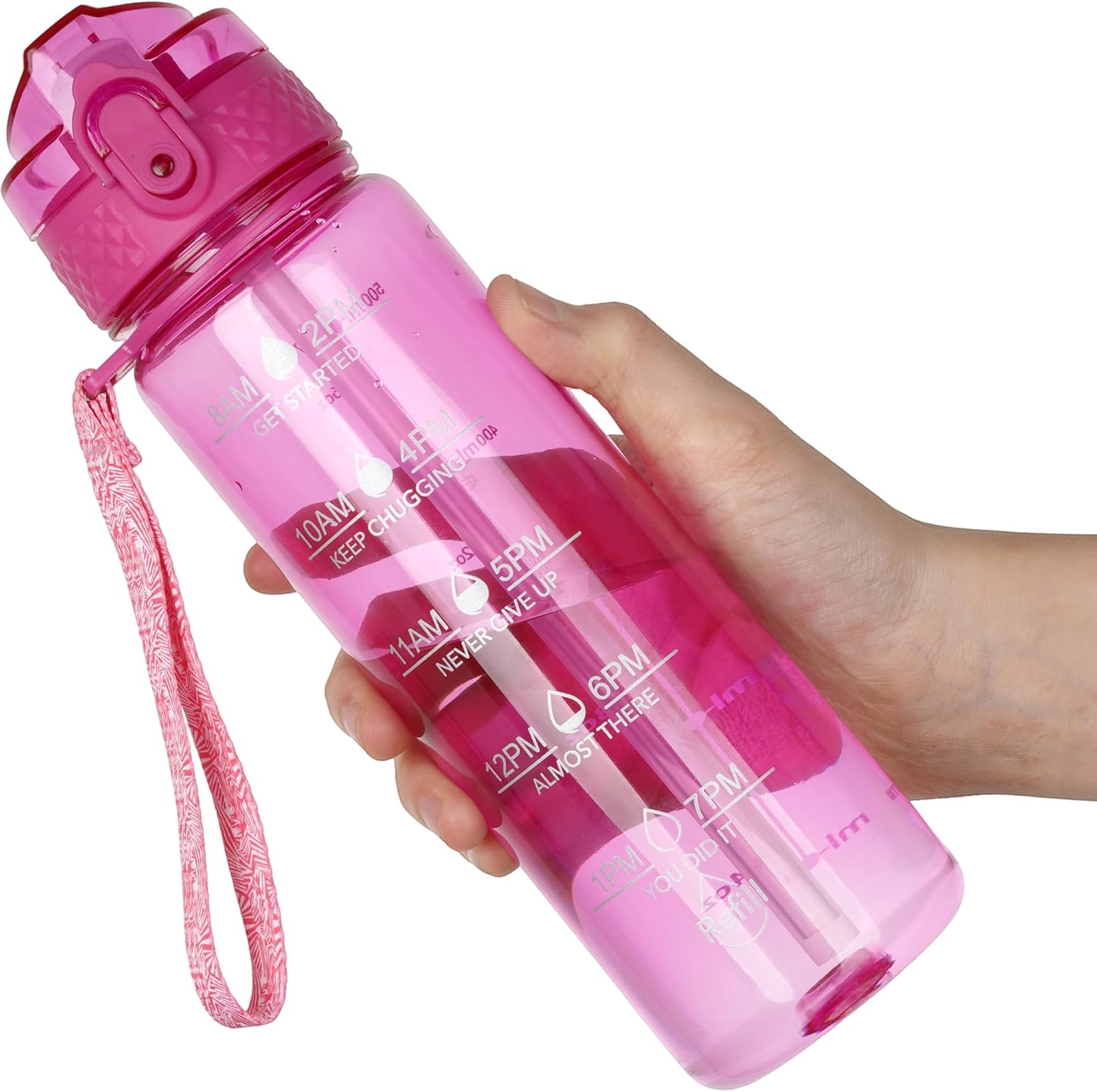 OLDLEY 17oz Kids Water Bottle for School - Motivational With Silicone Straw, Leak-Proof Tritan BPA-Free, Reusable for Girls Boys, Eggplant