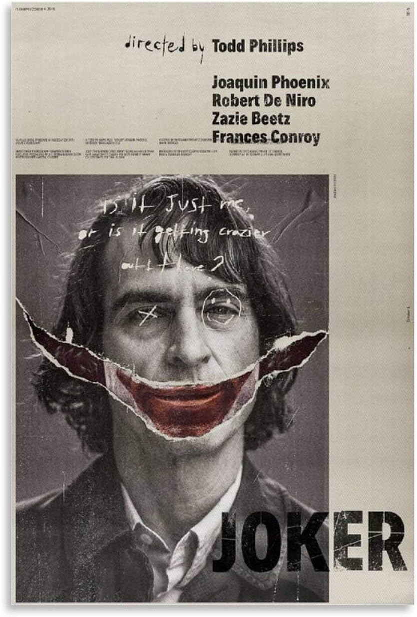 Realistic Poster of The Clown Canvas Art Poster and Wall