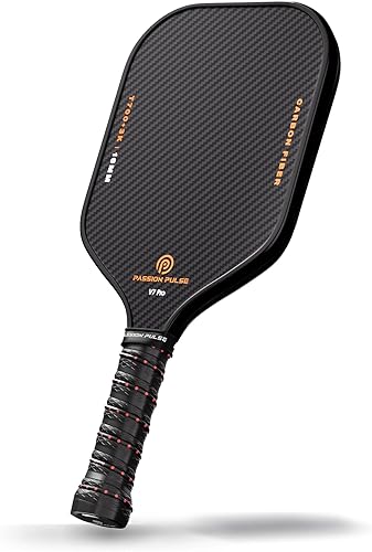 V7 Pro Pickleball - Paletas de pickleball T700 de fibra de carbono con núcleo de polipropileno de 0.63 pulgadas, mango de agarre de pulso 3D,