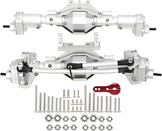 RC Car Front Rear Axle, 1/10 Front Rear Axle Shaft Upgrade Parts Compatible with SCX10 II 90046 900471/10 Axial RC Model Car (silver) Model Car Accessories Scx10 Ii Axles
