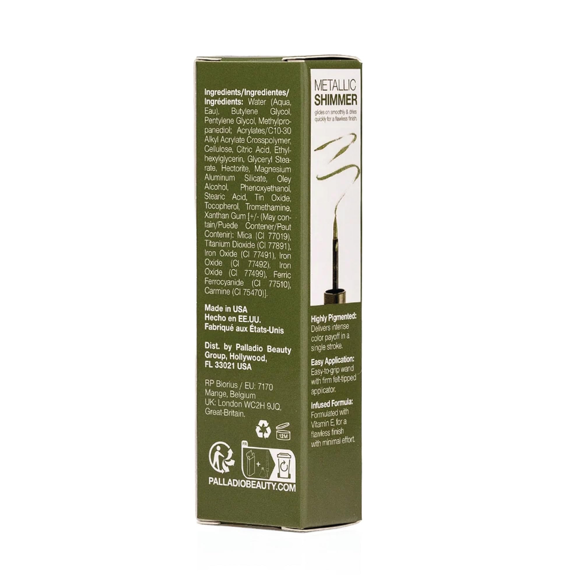 Palladio Liquid Eyeliner Emerald Isle, 1er Pack (1 x 4 ml)