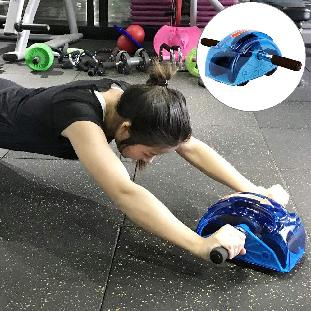 Ab Roller for Abs Workout Abdominal Exercise Rollers, Abdominal Roller 4 Wheels Muscle Exerciser Fitness Training Rollers, for Men Women Gym Exercise Fitness