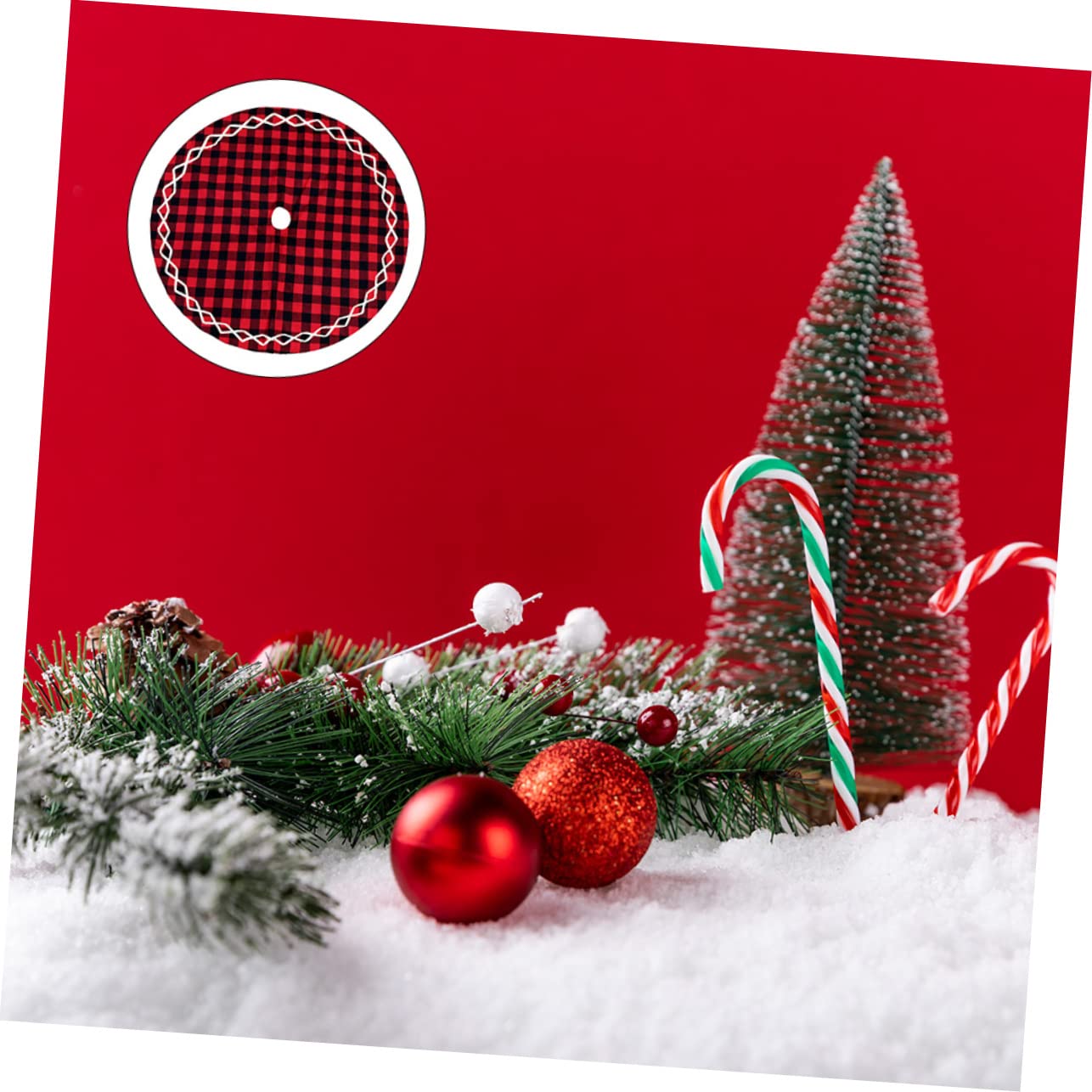 1pezzi Grembiule Per Albero Di Natale Tappeto Decorativo in Protezione Per Casa Da Aghi e Riutilizzabile Per Feste Natalizie