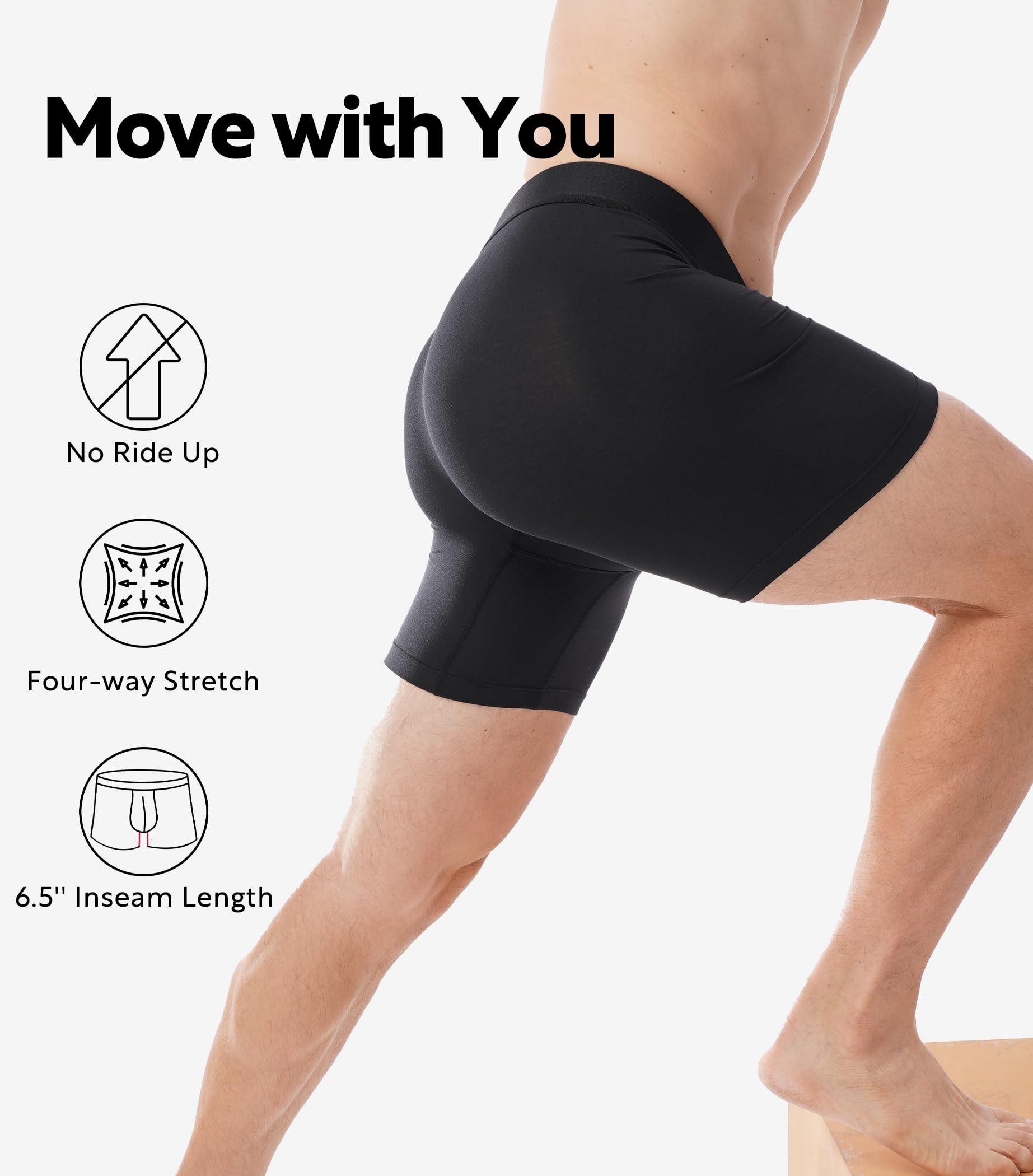 DAVID ARCHY Herren-Unterwäsche, Boxershorts, weich, bequem, Micro-Modal, atmungsaktiv, mit Eingriff für Herren, 3er-Pack
