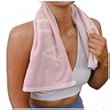 Aurora Athletica Pink Gym Towels for Women - This Super-Soft, Absorbent, Luxury 100% Organic Cotton Silver-Infused Sweat Towel is Perfect for Sports, Workouts, and Yoga