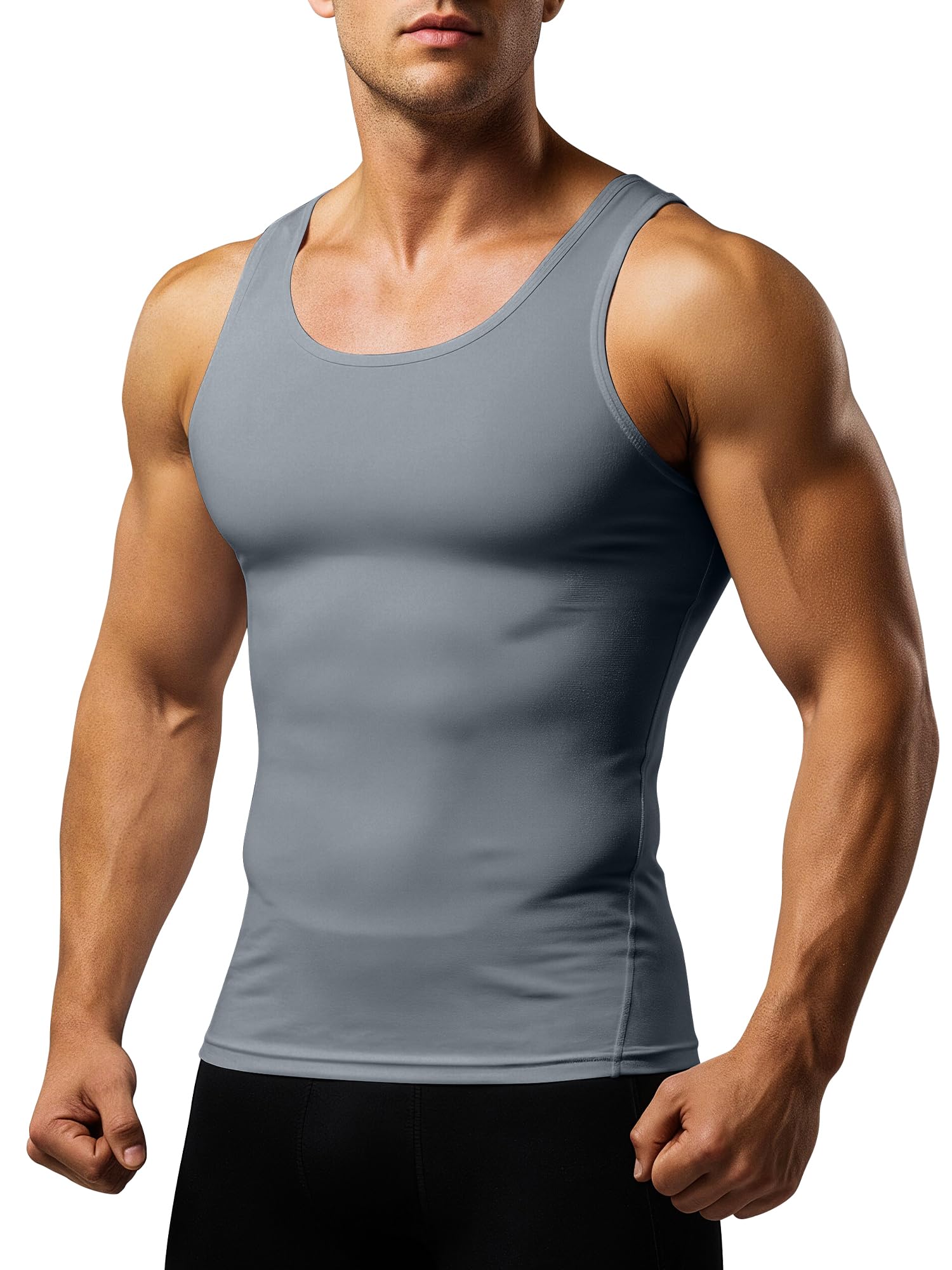 HIBETY 3 oder 5 Pack Männer Kompression Tank Top Basisschicht Cool Trockene Kompression Shirt ärmellose Workout Gym Tank Tops