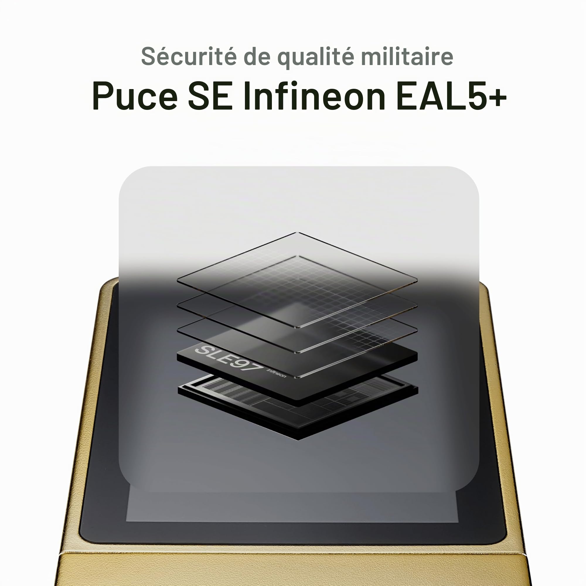 SecuX Neo Gold - Portefeuille crypto à écran tactile, Bluetooth & USB-C. Gérez Bitcoin, Ethereum, NFT et jetons avec sécurité militaire et interface conviviale.