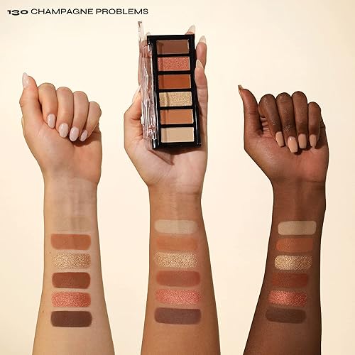 Miniatura 5 de Milani Mini paleta de sombras de ojos dorada con 6 tonos mate y brillantes, problemas de champán