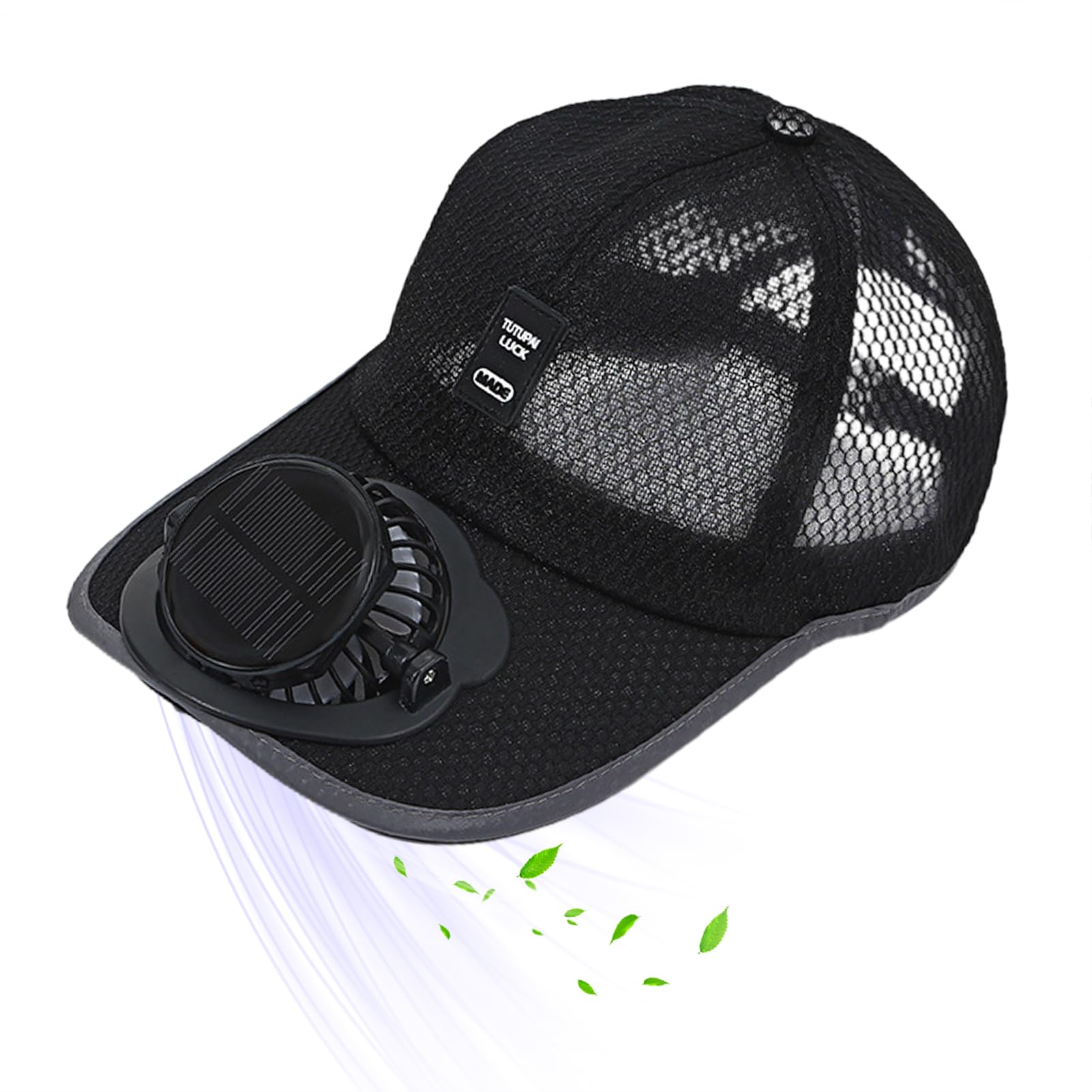 Cappello da Fan Alimentato a energia Solare, Berretto da Baseball con ventilatori, Cappello da Spiaggia Solare con Ventola di Raffreddamento, Cappelli da Sole con ventilatori a energia Solare