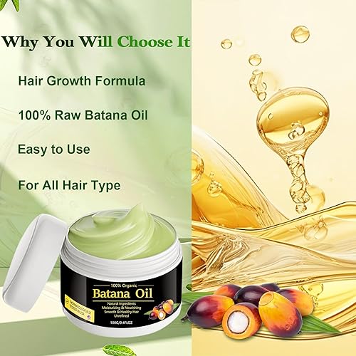 Miniatura 5 de Aceite de batana 100% crudo para el crecimiento del cabello, aceite puro y orgánico de Dr. Sebi Batana para hombres y mujeres de Honduras, estimula