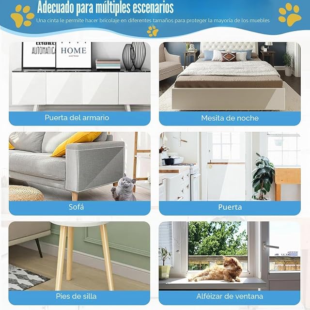 Foto 5 de 7 de Anti Arañazos para Gatos 30 * 500cm Protector de Muebles