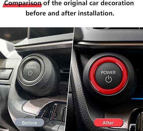 Miniatura 8 de Auovo Accesorios interiores compatibles con Toyota Prius 2023 2024 - Forros de inserción para portavasos, cubierta de botón de arranque y parada,