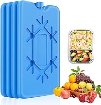 Simsky Lot de 4 Bloc Glace pour Sac Isotherme, 200 ML Chacune Réfrigérants pour Le Déjeuner de Congélation Réutilisables pour Glacière