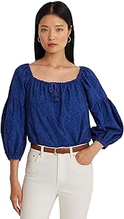 Lauren Ralph Lauren
Womens Paisley Cotton Jacquard Blouse