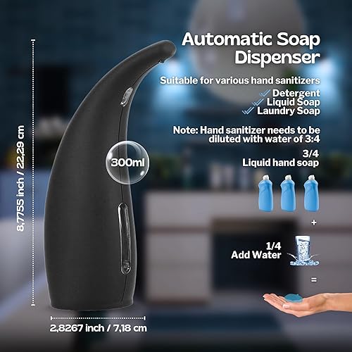 Miniatura 2 de Generic Dispensador automático de jabón por inducción (aceite de goma negro)