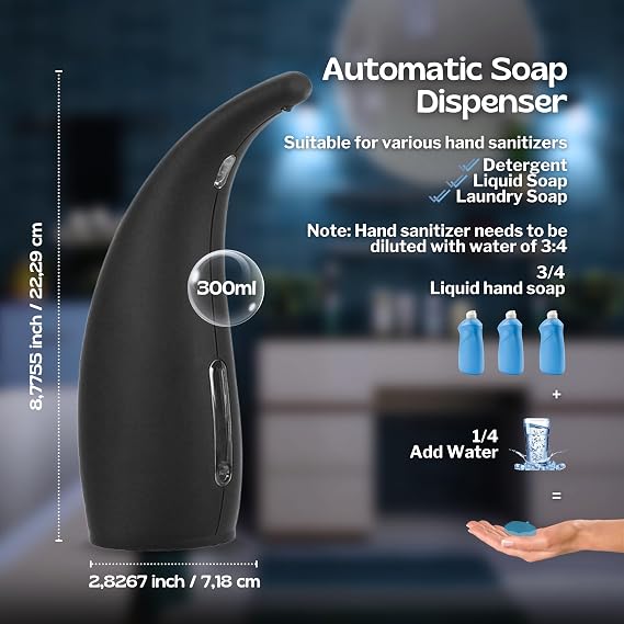 Generic Automatic Induction Soap Dispenser (Rubber Oil Black)
