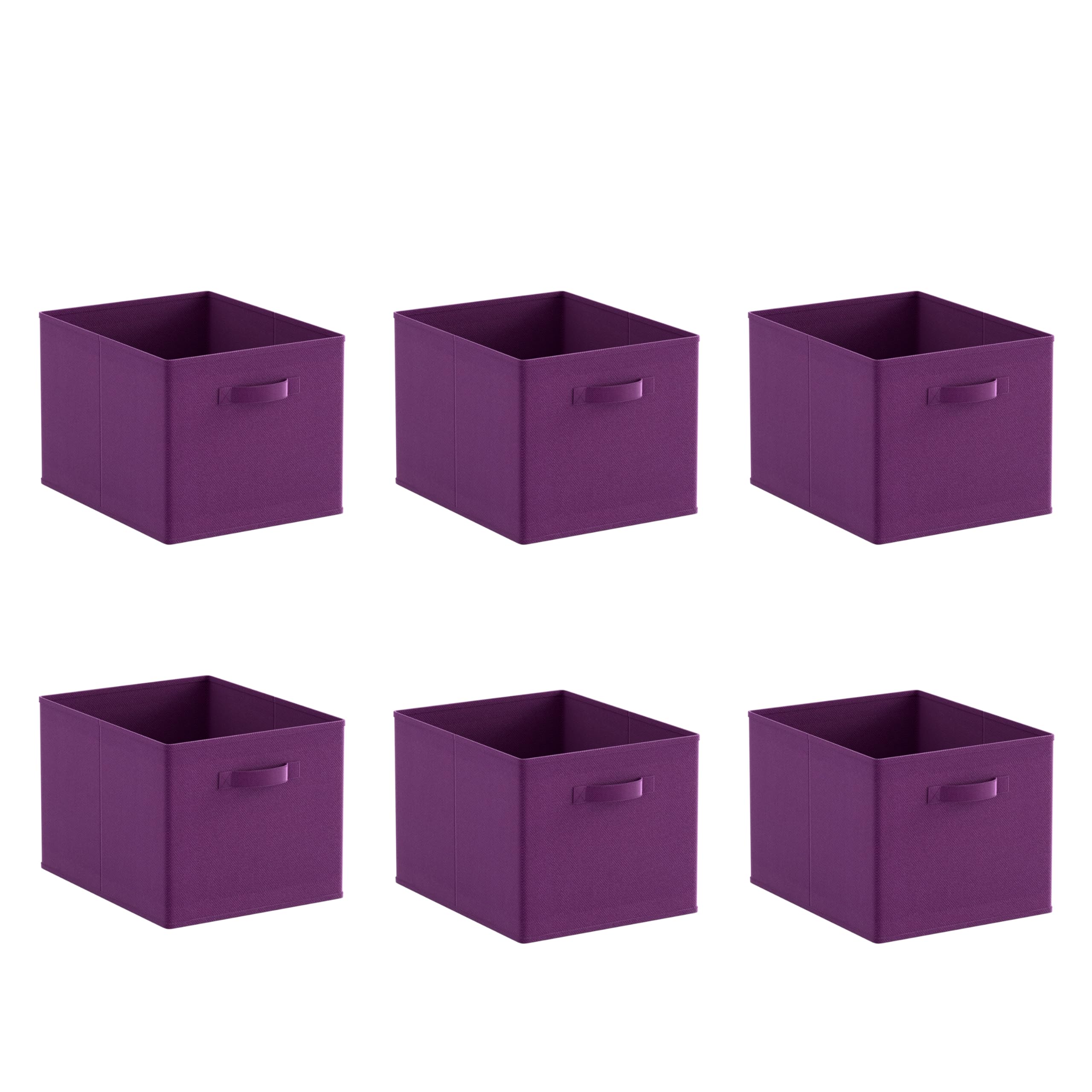 Foldable Storage Cubes Boxes Pack of 10 with Handle for Home Organization, Fabric Wardrobe Storage Box Organizer Basket Bins for Clothes Toys Towels, Collapsible&Durable Dark Blue 33x38x33cm — view 77