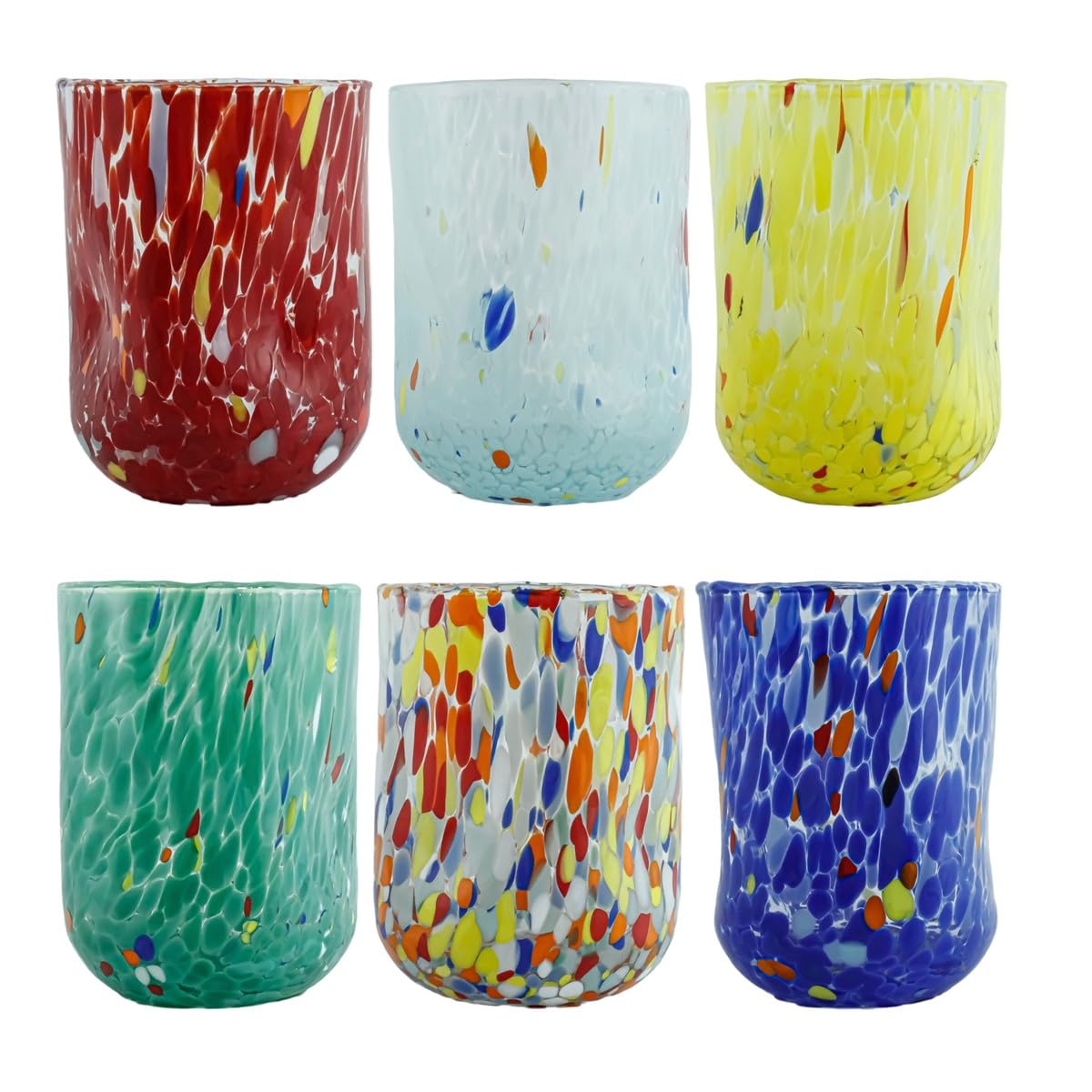 Gobelets en verre de Murano Multi Millefiori Venice le coffret cadeau idéal