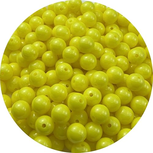 Miniatura 1 de Pinhoollgo 1000 cuentas redondas acrílicas de 0.236 pulgadas (0.236 in), cuentas redondas de plástico pastel con agujero para manualidades,