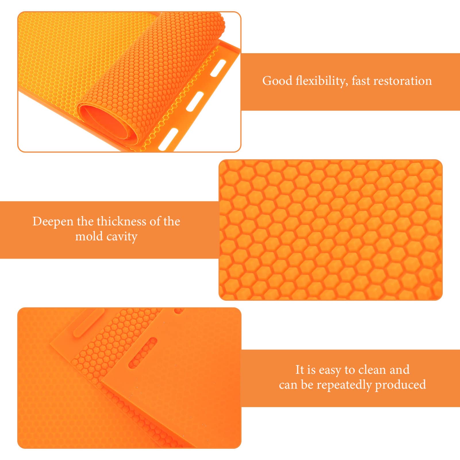 Abaodam Stampo in Silicone per Foglio di Cera d Api per Apicoltura, Leggero e Facile da Conservare, per Creazioni Fai-da-te di Candele e Artigianato Nido d Ape
