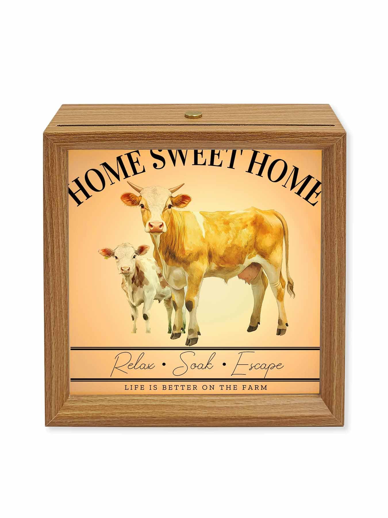 JKDXAL VINW Wooden LED Night Light Box 6.5