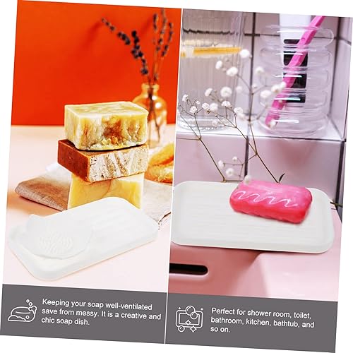 Miniatura 8 de CAXUSD Bandeja de drenaje de silicona, esponja de silicona, decoración de flores de loto, jabonera, plato de jabón, bandeja de jabón decorativa,