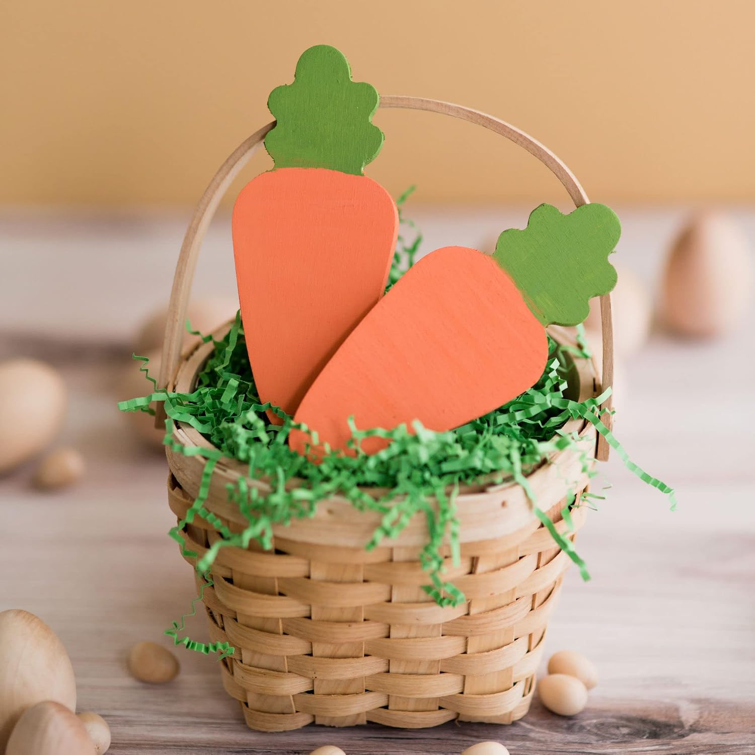 1 Sturdy Wood Carrot Cutout 12 x 5 in, Easy to Paint, Smooth Easter Wood Cutouts, Nature Themed Wood Crafts Unfinished, by Woodpeckers